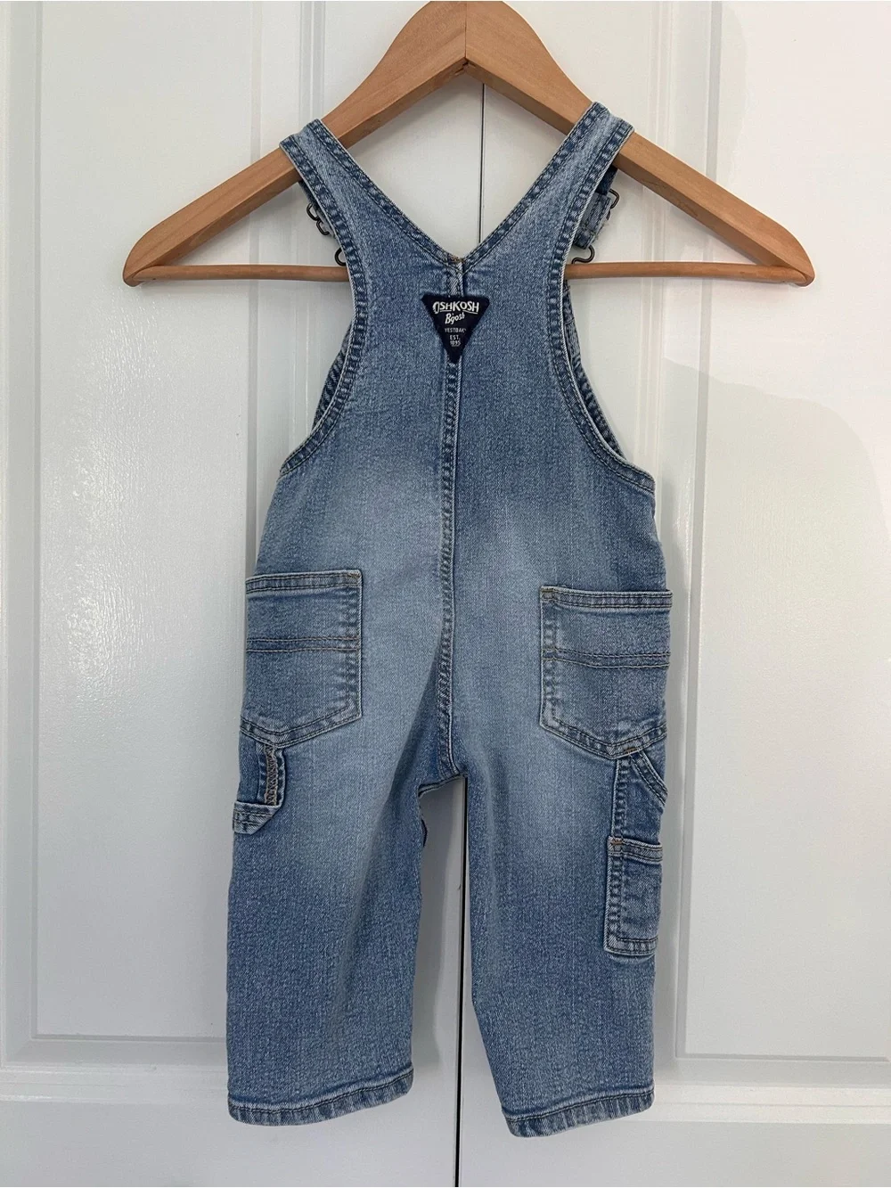 Osh Kosh ligh wash denim overalls 12 months